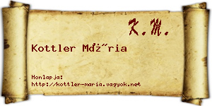 Kottler Mária névjegykártya